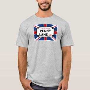 Camiseta Penny Lane Street Rótulo con Union Jack