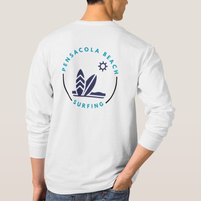 Camiseta Pensacola Beach Florida Surfing (Reverso)
