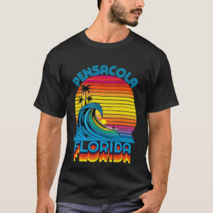 Camiseta Pensacola Florida Retro Throwback Surf & Beach Sou