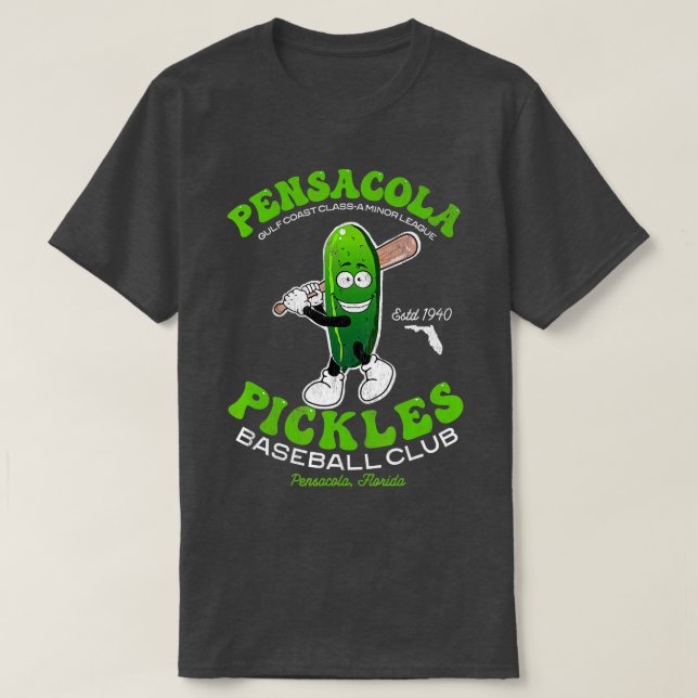 Camiseta Pensacola Pickles Minor League Retro Baseball Team (Diseño del anverso)