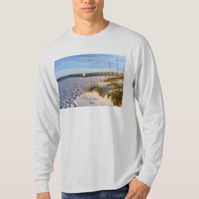 Camiseta Pensacola Sand Dunes Pier Morning Long Sleeve (Anverso)