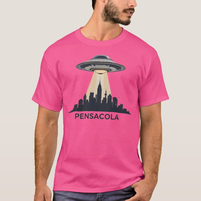 Camiseta Pensacola Ufo Invasion - Arte de Escenario de Cien (Anverso)