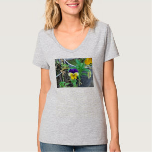 Camiseta Pensamiento amarillo y púrpura