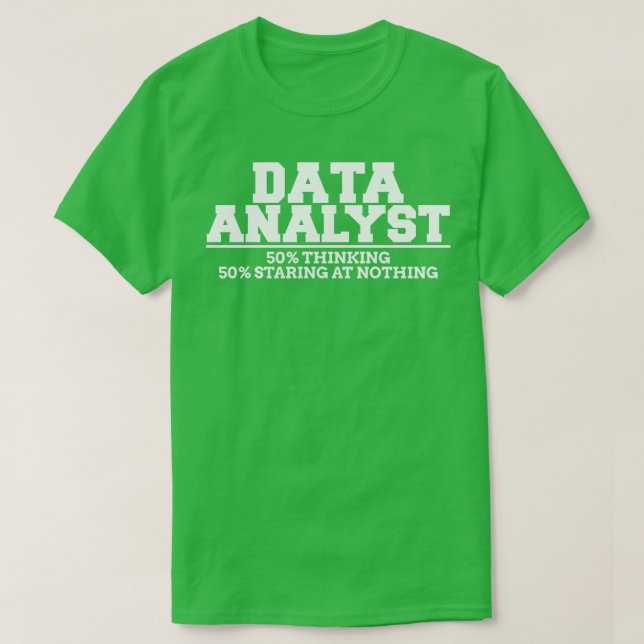 Camiseta Pensamiento de Data Analyst (Diseño del anverso)