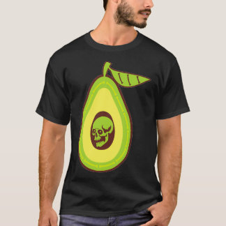 Camiseta Pensamiento del cráneo humano en aguacate
