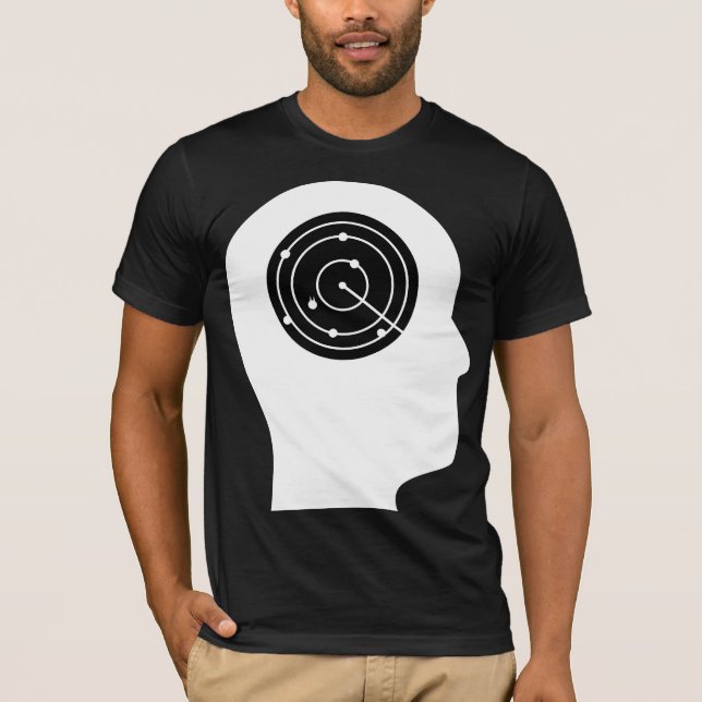 Camiseta Pensamiento en el controlador aéreo (Anverso)