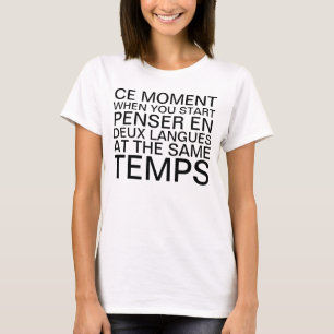 Camiseta Pensamiento en francés e inglés