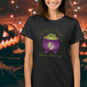 Camiseta Pensamiento Mágico, Bebé en Preparación de Morado
