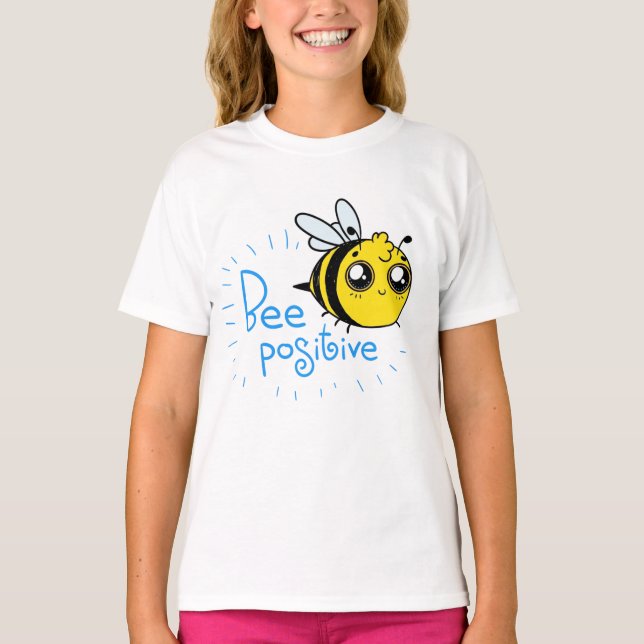 Camiseta Pensamiento positivo de abeja positiva (Anverso)