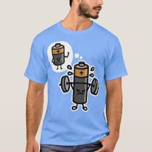 Camiseta Pensamiento positivo de la batería de elevación de