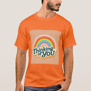 Camiseta Pensamiento Retro En Arcoiris De Tshirt Para Hombr
