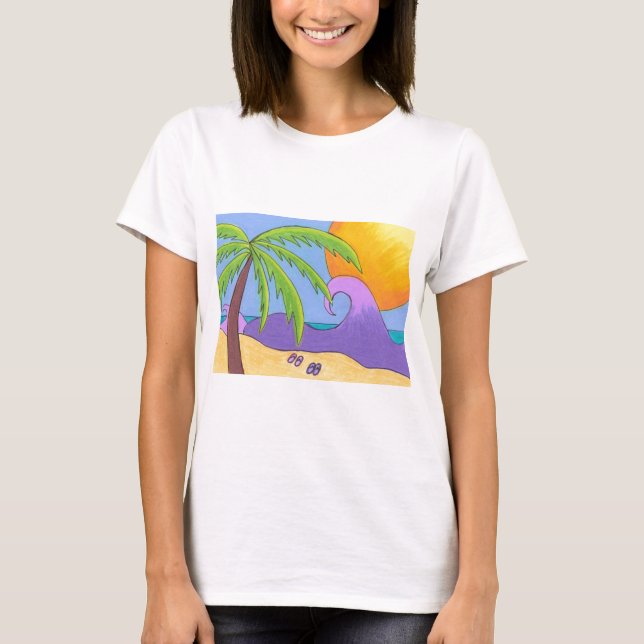 Camiseta Pensamientos de la playa (Anverso)