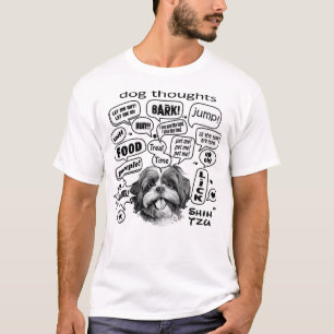 Camiseta Pensamientos de perros - Shih Tzu