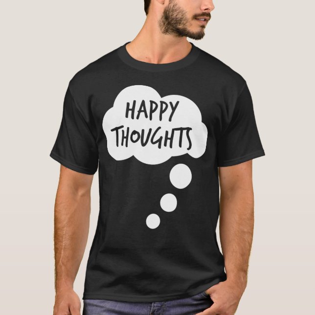 Camiseta pensamientos felices bello caballo de diseño de bu (Anverso)