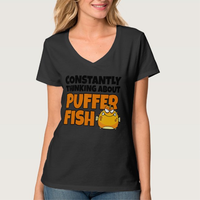 Camiseta Pensando constantemente en el pez globo (Anverso)