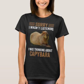 Camiseta Pensando en Capybaras Capibara Rodent