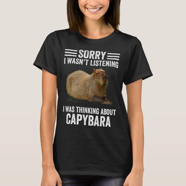 Camiseta Pensando en Capybaras Capybara Rodent Animal H (Anverso)