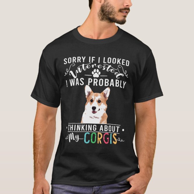 Camiseta Pensando en Corgis Corgi Lindo (Anverso)