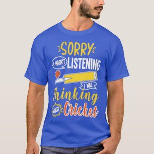 Camiseta Pensando en el críquet
