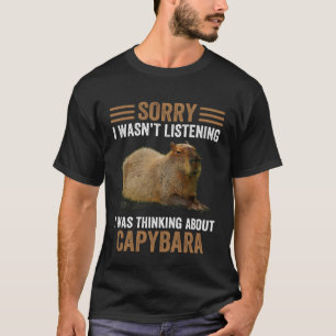 Camiseta Pensando en el humor de Capybaras para animales