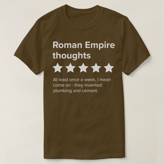 Camiseta Pensando en el Imperio Romano Cinco Estrellas (Diseño del anverso)