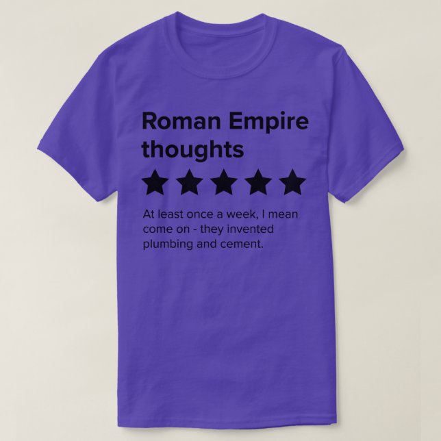 Camiseta Pensando en el Imperio Romano Cinco Estrellas (Diseño del anverso)