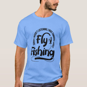 Camiseta Pensando en el pescador pescador de trotu de pesca