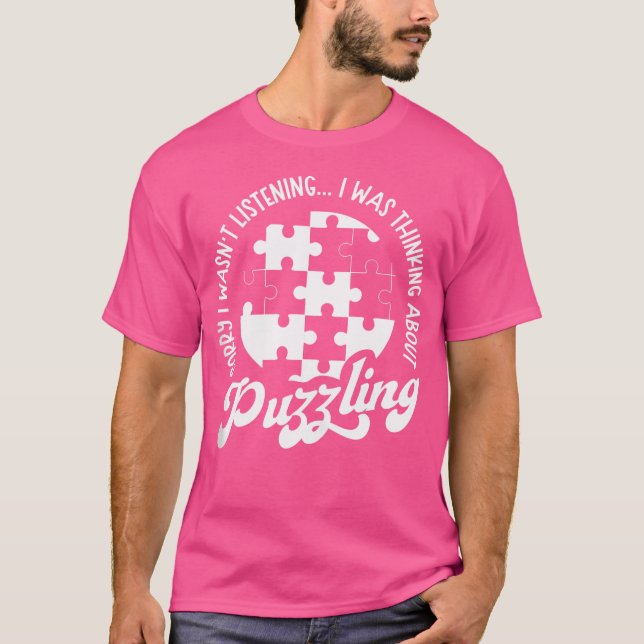 Camiseta Pensando en el rompecabezas del rompecabezas (Anverso)