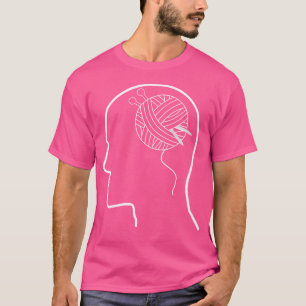 Camiseta Pensando en ganchillo - Ganchillo divertido para t