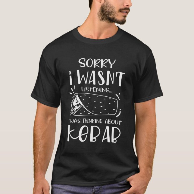 Camiseta Pensando en la comida turca Shawarma Falafel (Anverso)