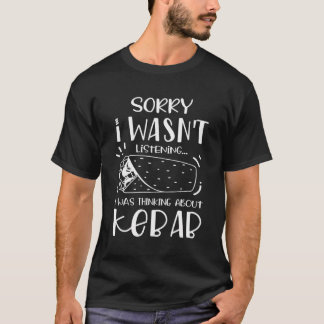 Camiseta Pensando en la comida turca Shawarma Falafel