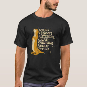 Camiseta Pensando en las nutrias aguas del mar natural