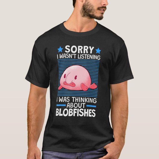 Camiseta Pensando Sobre Blobfish Meme Pez Blob Feo (Anverso)