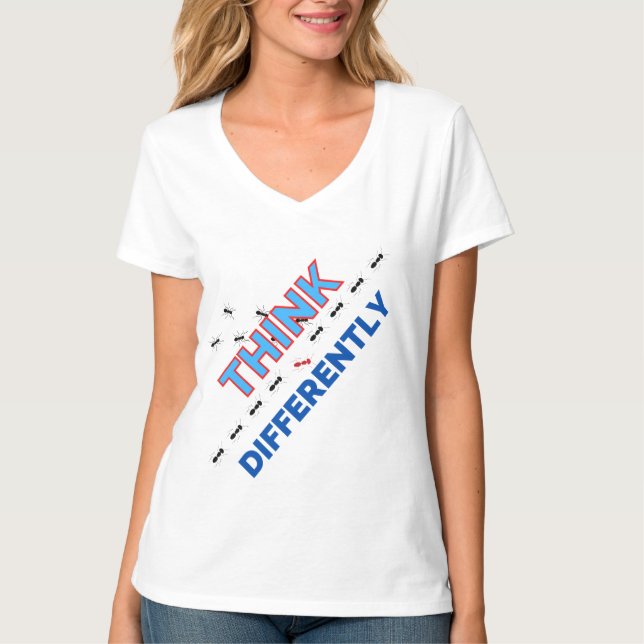 Camiseta Pensar de forma diferente (Anverso)