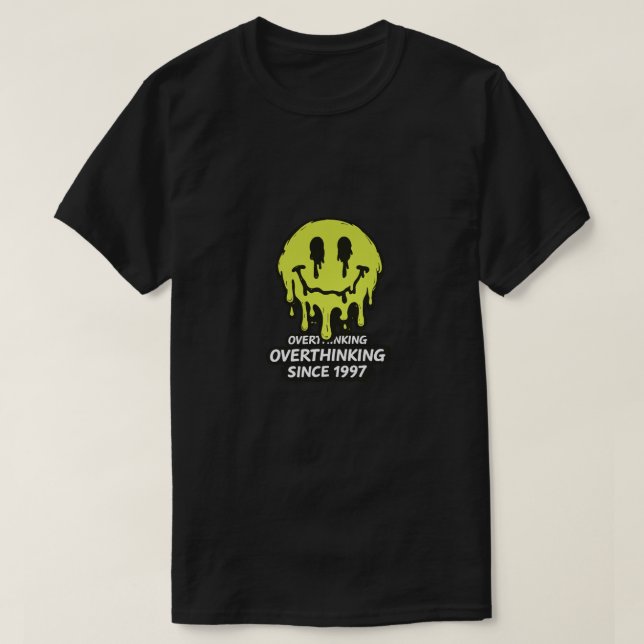 Camiseta Pensar demasiado  (Diseño del anverso)