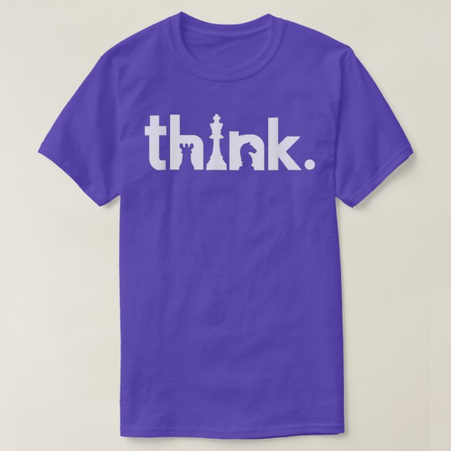 Camiseta Pensar En El Jugador De Ajedrez Gambit Y El Ajedre (Diseño del anverso)