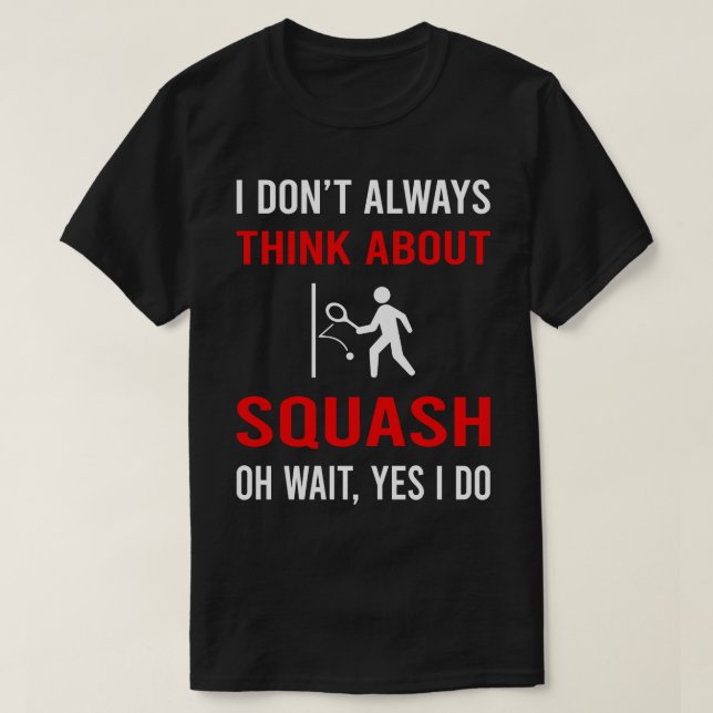 Camiseta Pensar en el squash (Diseño del anverso)