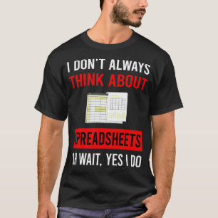 Camiseta Pensar en hojas de cálculo
