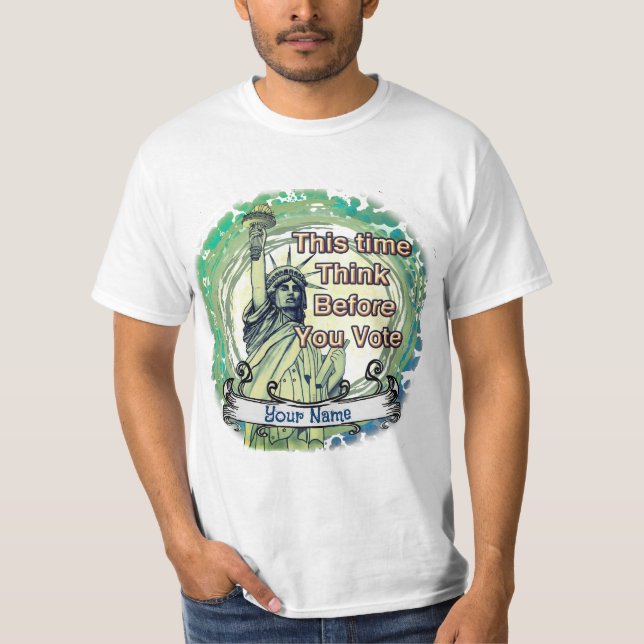 Camiseta Pensar en la libertad de voto (Anverso)