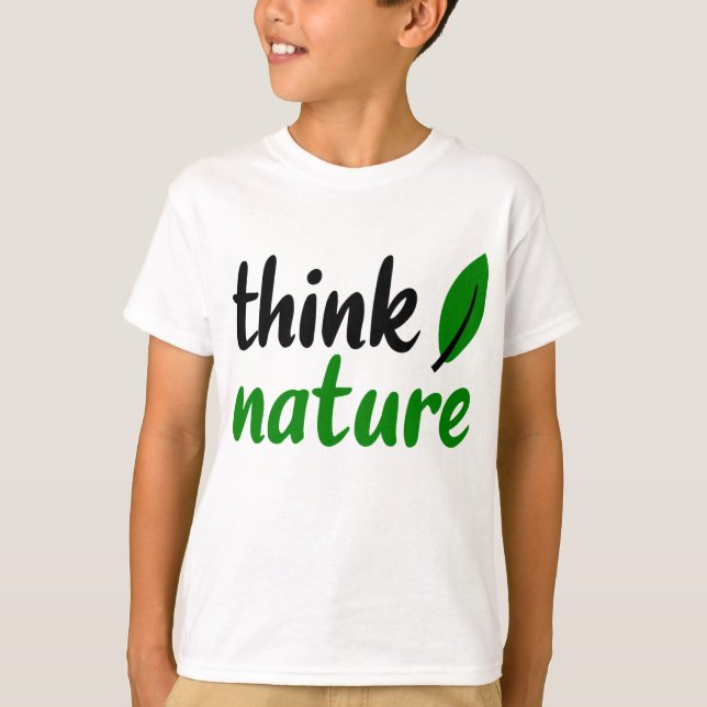 Camiseta pensar en la naturaleza (Anverso)