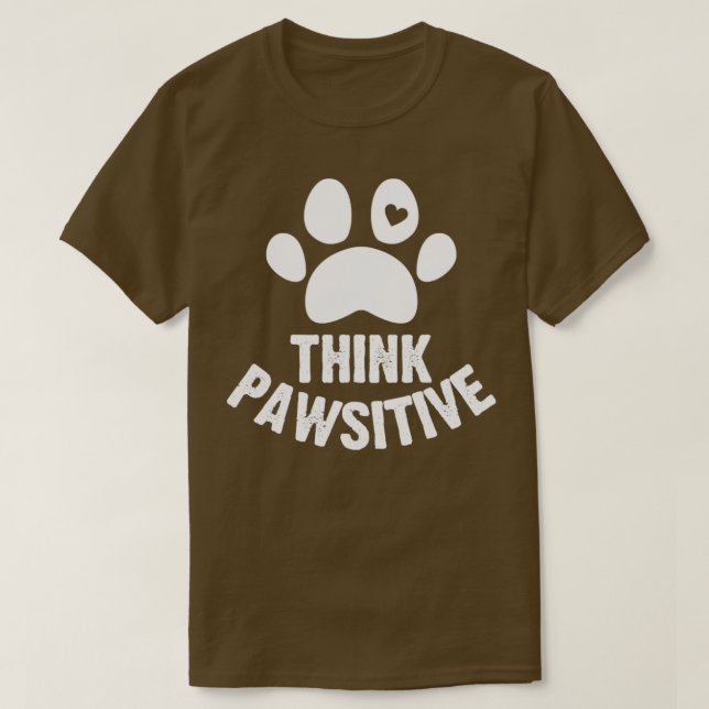 Camiseta Pensar en la pezuña divertida de perro (Diseño del anverso)
