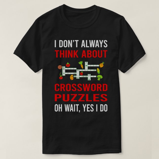 Camiseta Pensar en los rompecabezas de cruz (Diseño del anverso)