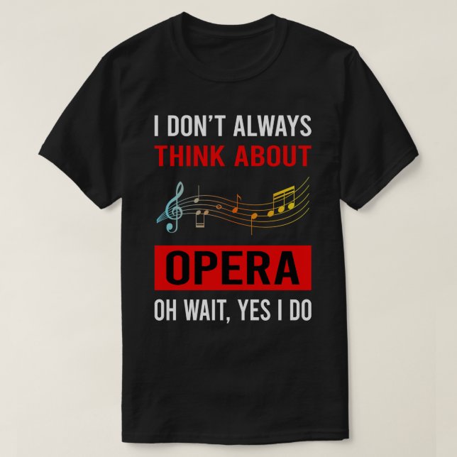Camiseta Pensar en Ópera (Diseño del anverso)