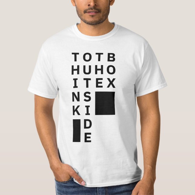Camiseta Pensar fuera de la caja (Anverso)
