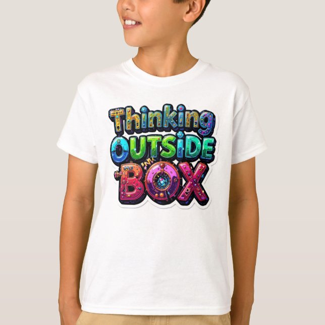 Camiseta Pensar fuera de la caja (Anverso)