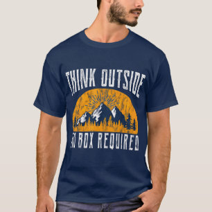 Camiseta Pensar fuera No Hay Caja Necesaria Camping Senderi