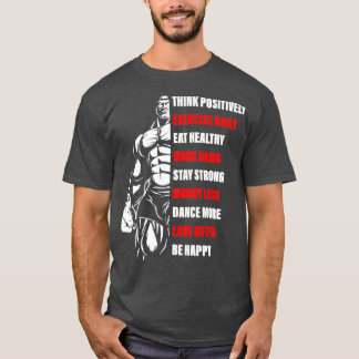 Camiseta Pensar Positivamente En El Gimnasio Diario