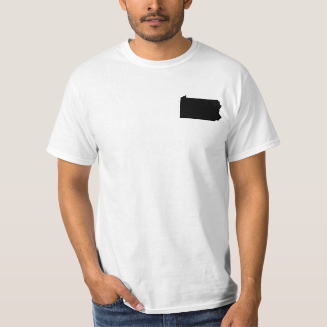 Camiseta Pensilvania en Blanco y Negro (Anverso)