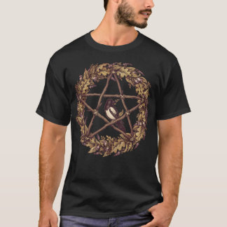 Camiseta Pentáculo botánico Bruja Wreath