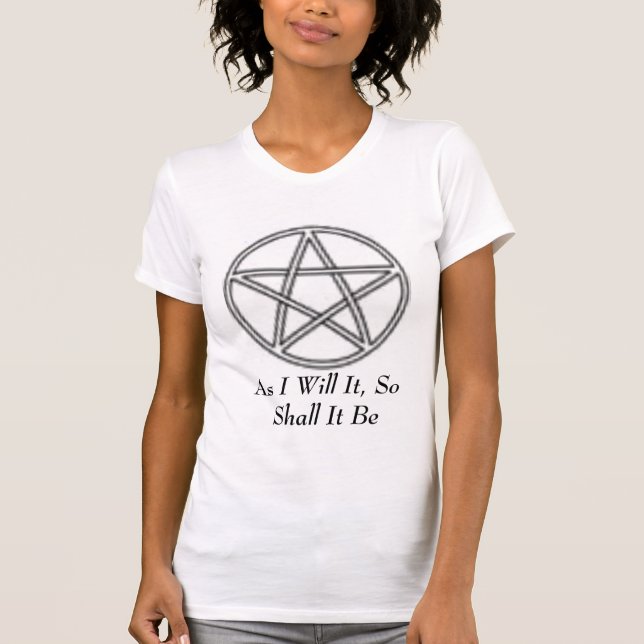 Camiseta pentáculo, pues él, estará tan (Anverso)